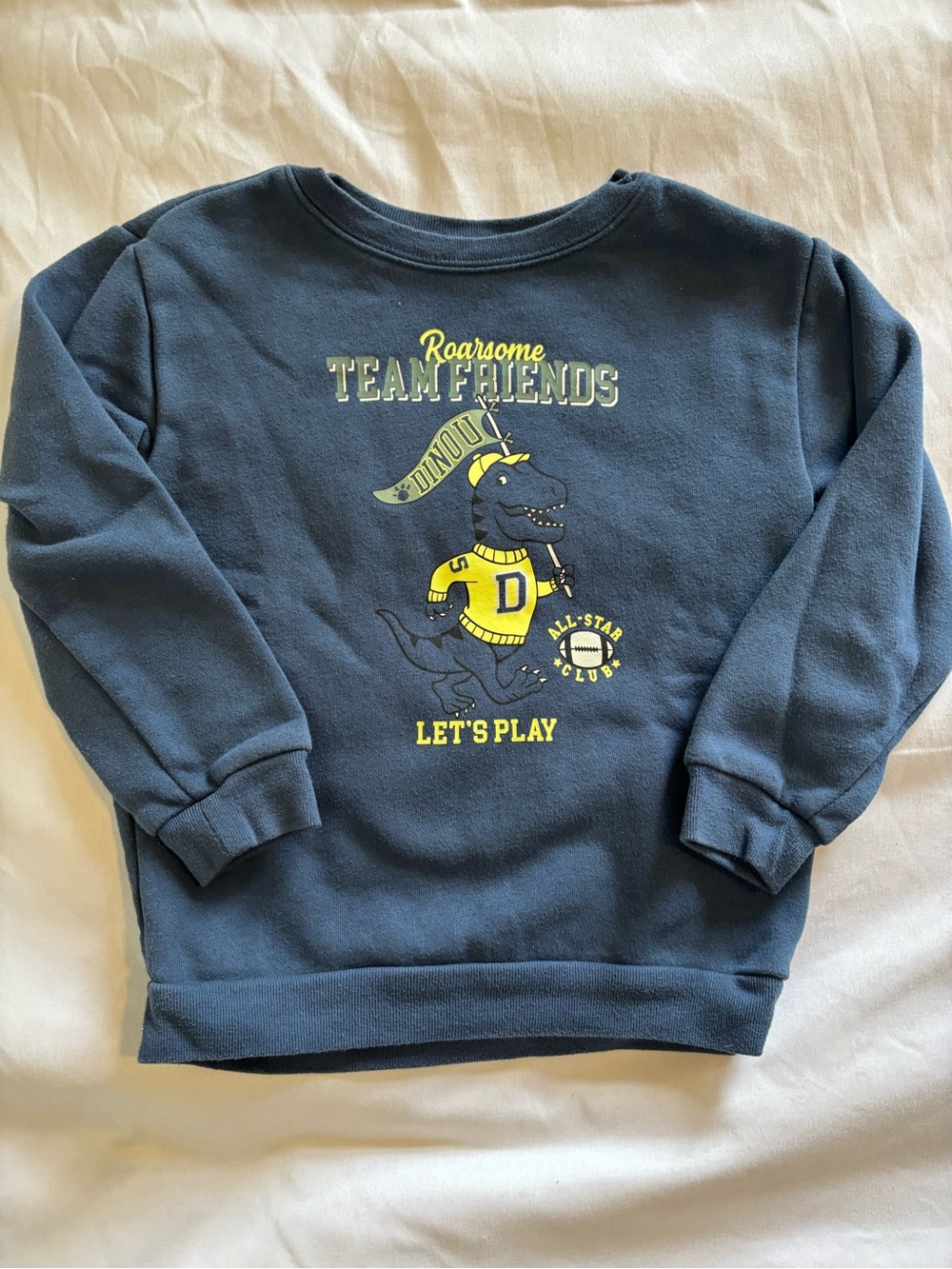 Garanimals Navy Sweatshirt with Yellow Dino Graphic (size 4T)